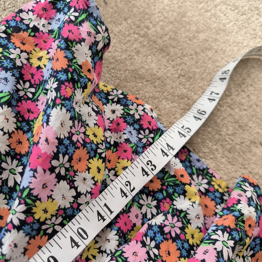 Gap Coquette Prairie Country Floral Print Spring Summer Smocked Midi Dress S - Picture 6 of 7